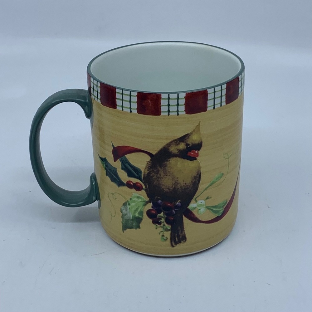 Lenox Winter Greetings Everyday Cardinal Set of 2 Coffee Mugs Catherine McClung - Picture 4 of 6